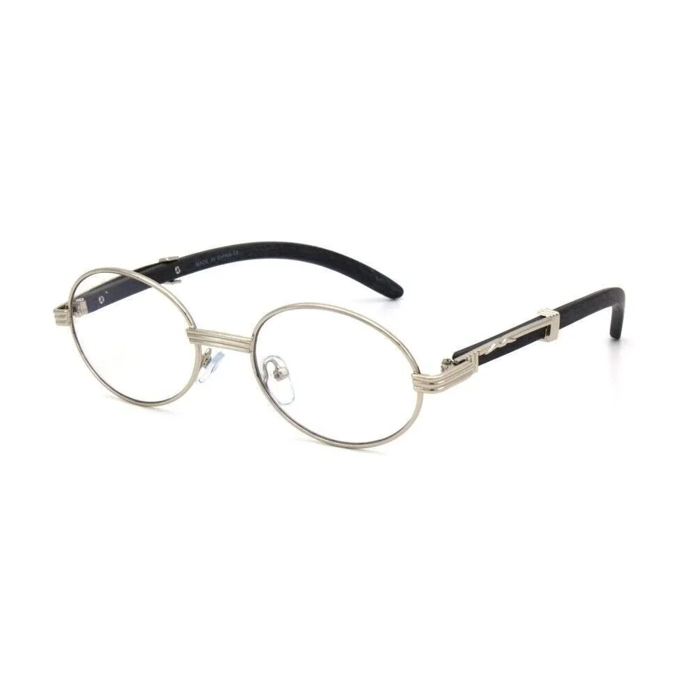 Retro Art Nouveau Vintage Style‎ Small Oval Metal Frame Sunglasses Sophisticated